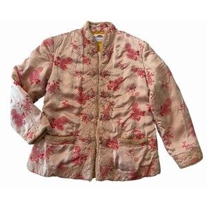 Vintage Chinese Silk Jacket Embroidered Tang Style Coat Womens Small